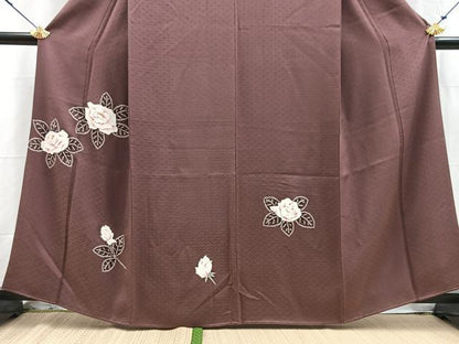 平和屋着物■訪問着　絞り　薔薇　金彩　正絹　逸品　BAAY5638yc