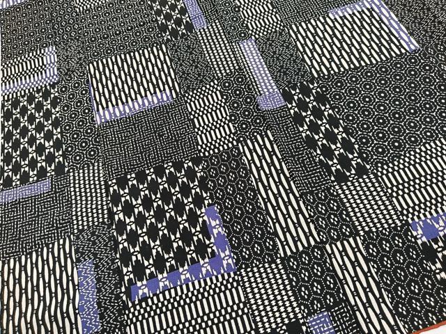 平和屋着物■上質な小紋　幾何学文様　正絹　逸品　BAAY5640yc