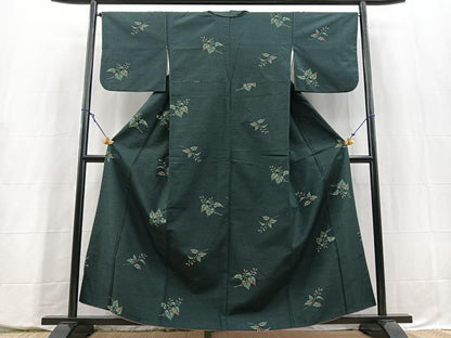 平和屋着物■上質な紬　南天文　正絹　逸品　BAAY5641yc