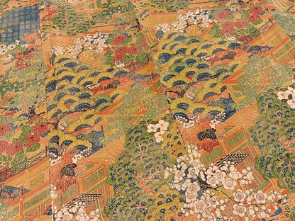 平和屋着物■訪問着　風景花文　正絹　逸品　BAAY5647yc