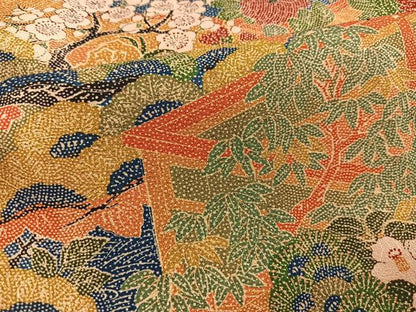 平和屋着物■訪問着　風景花文　正絹　逸品　BAAY5647yc