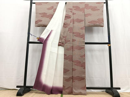 平和屋着物■上質な小紋　雲取り文　正絹　逸品　BAAY5650yc