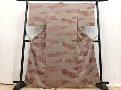 平和屋着物■上質な小紋　雲取り文　正絹　逸品　BAAY5650yc