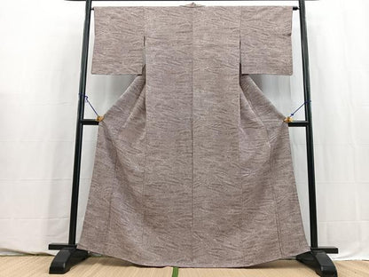 平和屋着物■上質な小紋　立波文　正絹　逸品　BAAY5655yc