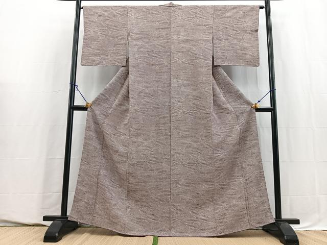 平和屋着物■上質な小紋　立波文　正絹　逸品　BAAY5655yc