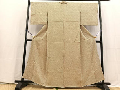 平和屋着物■大変加工の良い総絞り小紋　正絹　逸品　BAAY5657yc