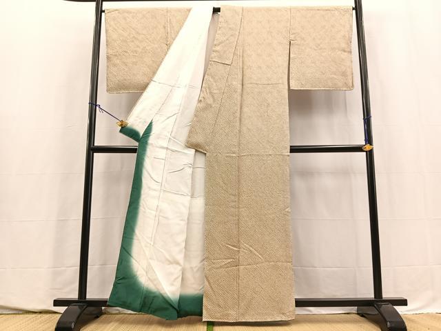 平和屋着物■大変加工の良い総絞り小紋　正絹　逸品　BAAY5657yc