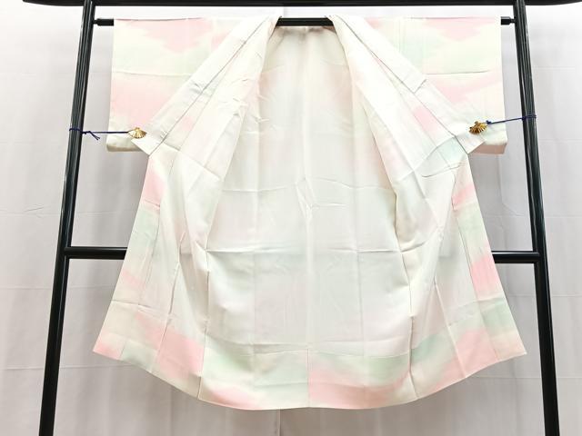 平和屋着物■長襦袢　袷　松皮菱文　正絹　逸品　BAAY5661yc