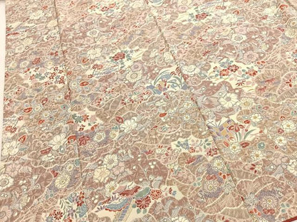 平和屋着物■上質な小紋　雲取り花文　金彩　正絹　逸品　BAAY5664yc