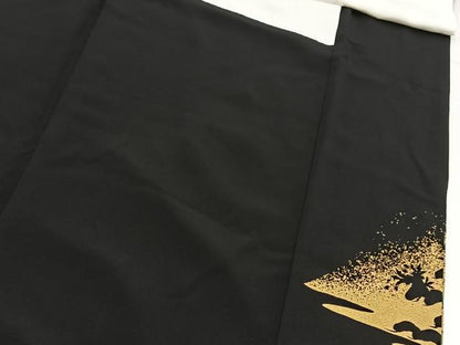 平和屋着物■豪華黒留袖　万葉の道　金彩　正絹　逸品　BAAY5670yc
