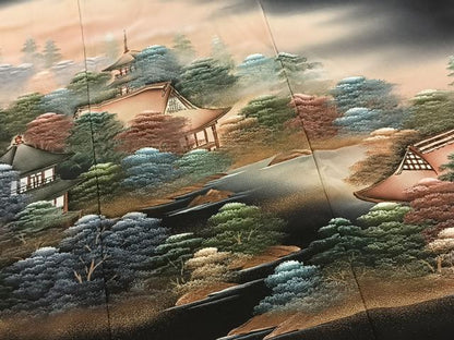 平和屋着物■豪華黒留袖　作家物　四季万葉　牡丹　金彩　正絹　逸品　BAAY5671yc