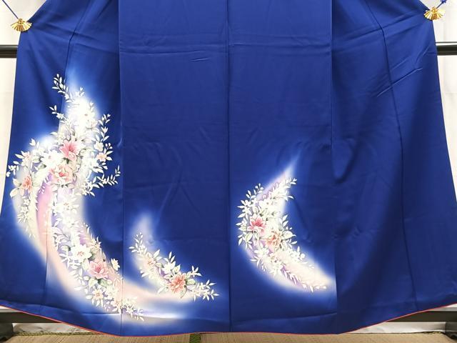 平和屋着物■訪問着　手描き　草花文　暈し染め　正絹　逸品　BAAY5683yc
