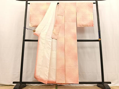 平和屋着物■上質な小紋　花青海波地紋　暈し染め　正絹　逸品　BAAY5690yc