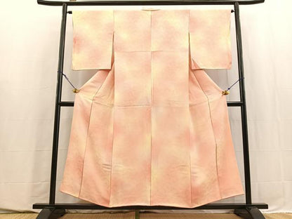 平和屋着物■上質な小紋　花青海波地紋　暈し染め　正絹　逸品　BAAY5690yc