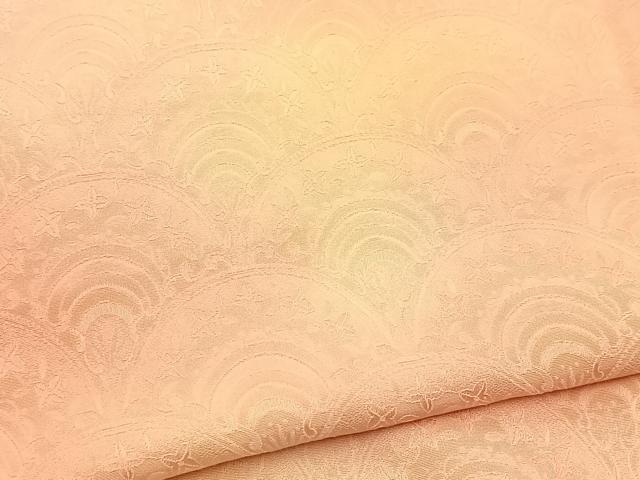 平和屋着物■上質な小紋　花青海波地紋　暈し染め　正絹　逸品　BAAY5690yc