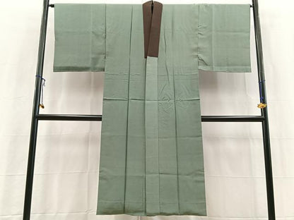 平和屋着物■男性　長襦袢　袷　重ね山風景文　正絹　逸品　BAAY5691yc