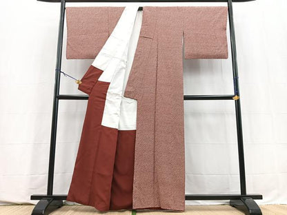 平和屋着物■江戸小紋　梅鉢　正絹　逸品　BAAY5692yc