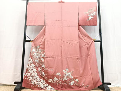 平和屋着物■訪問着　草花文　暈し染め　正絹　逸品　BAAY5693yc