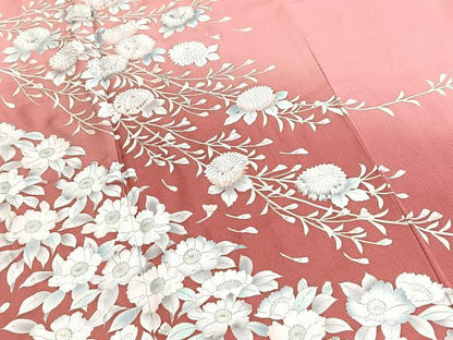 平和屋着物■訪問着　草花文　暈し染め　正絹　逸品　BAAY5693yc