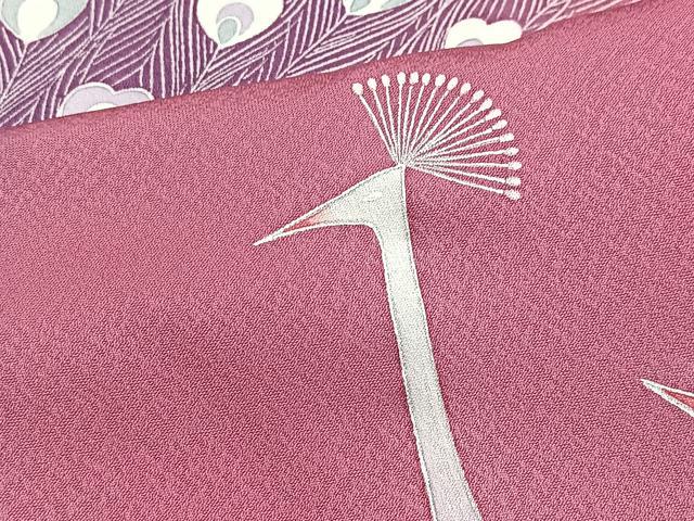 平和屋着物■訪問着　孔雀　金彩　正絹　逸品　BAAY5695yc