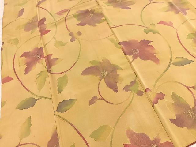平和屋着物■上質な小紋　地紋起こし　花唐草文　暈し染め　正絹　逸品　BAAY5697yc