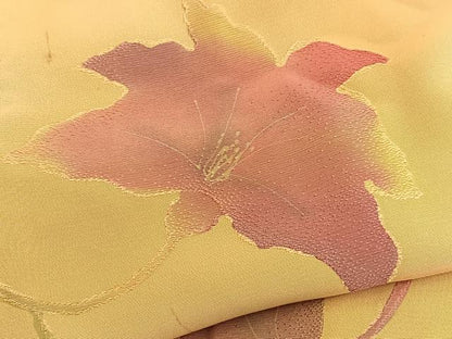 平和屋着物■上質な小紋　地紋起こし　花唐草文　暈し染め　正絹　逸品　BAAY5697yc