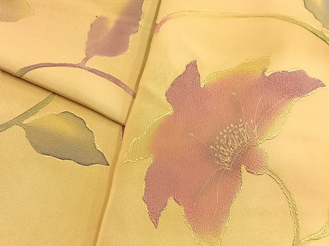 平和屋着物■上質な小紋　地紋起こし　花唐草文　暈し染め　正絹　逸品　BAAY5697yc