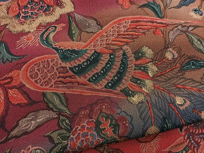平和屋着物■上質な小紋　鳳凰更紗花文　暈し染め　金彩　正絹　逸品　未使用　BAAY5698yc