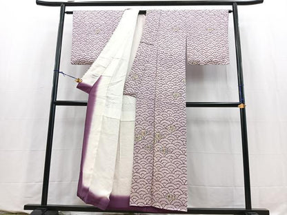 平和屋着物■訪問着　花青海波　金彩　正絹　逸品　BAAY5700yc
