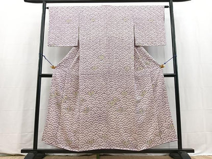 平和屋着物■訪問着　花青海波　金彩　正絹　逸品　BAAY5700yc