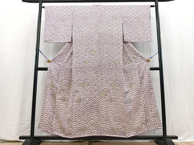 平和屋着物■訪問着　花青海波　金彩　正絹　逸品　BAAY5700yc