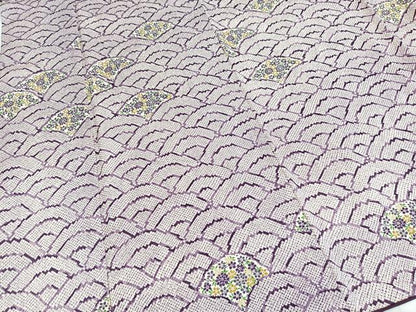 平和屋着物■訪問着　花青海波　金彩　正絹　逸品　BAAY5700yc