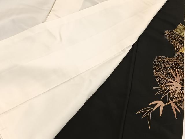 平和屋着物■豪華黒留袖　駒刺繍　松竹梅束ね熨斗文　金彩　正絹　逸品　BAAY5703yc