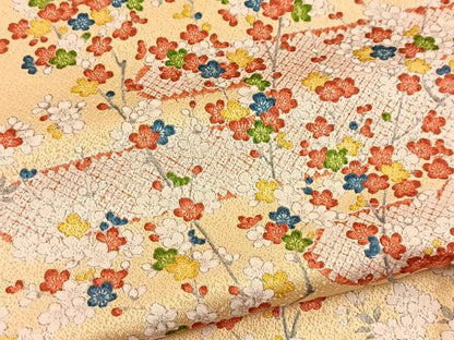 平和屋着物■上質な小紋　エ霞花文　正絹　逸品　BAAY5704yc