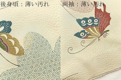 平和屋着物■上質な小紋　舞蝶文　正絹　逸品　BAAY5708yc