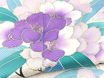 平和屋着物■豪華振袖　絞り　草花文　金彩　正絹　逸品　BAAY5711yc