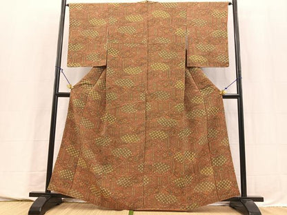 平和屋着物■上質な小紋　地紙花鳥文　やまと誂製　正絹　逸品　未使用　BAAY5712yc