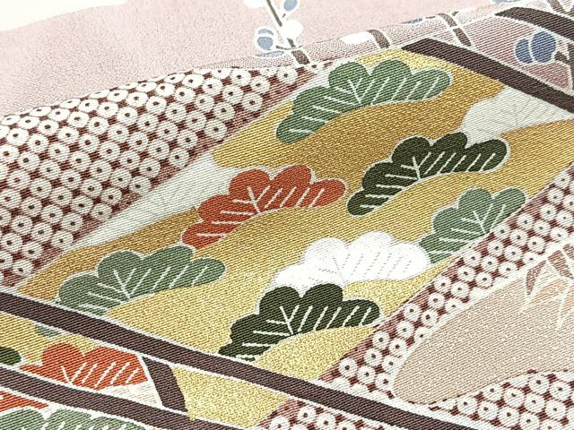 平和屋着物■豪華色留袖　作家物　渡り橋花文　金銀彩　正絹　逸品　BAAY5713yc