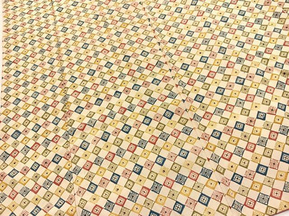 平和屋着物■上質な小紋　型染め　幾何学文様　正絹　逸品　BAAY5714yc