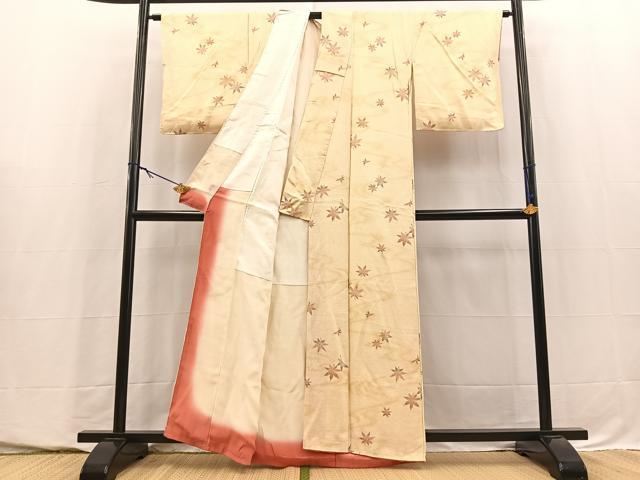 平和屋着物■上質な小紋　竜田川　正絹　逸品　未使用　BAAY5715yc