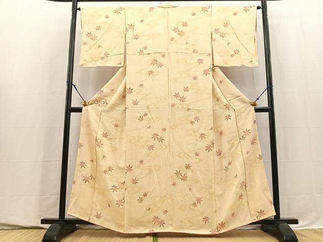 平和屋着物■上質な小紋　竜田川　正絹　逸品　未使用　BAAY5715yc