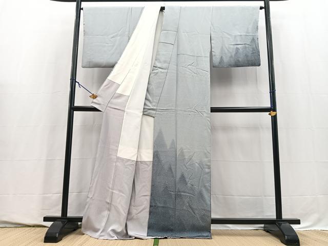 平和屋着物■訪問着　樹林シルエット　正絹　逸品　BAAY5718yc
