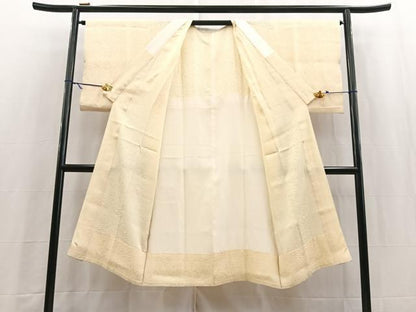 平和屋着物■長襦袢　無双仕立て　菊花地紋　正絹　逸品　BAAY5719yc