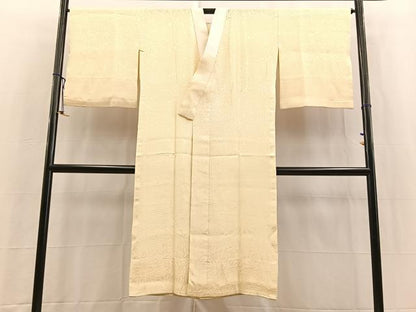 平和屋着物■長襦袢　無双仕立て　菊花地紋　正絹　逸品　BAAY5719yc