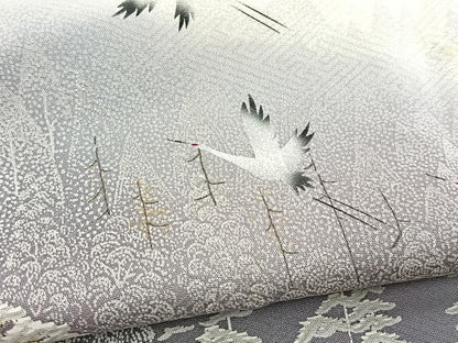 平和屋着物■訪問着　飛鶴樹林文　暈し染め　正絹　逸品　BAAY5721yc