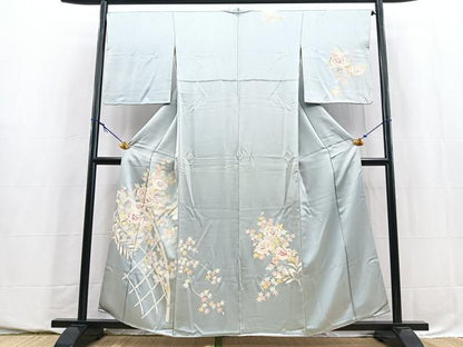 平和屋着物■訪問着　籬花文　正絹　逸品　BAAY5722yc