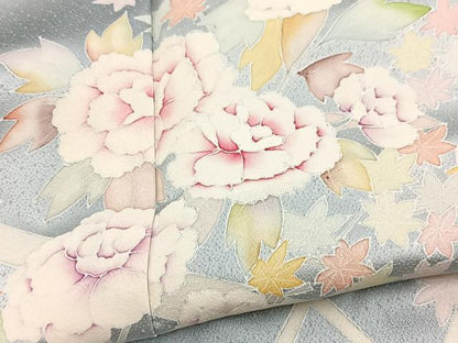 平和屋着物■訪問着　籬花文　正絹　逸品　BAAY5722yc