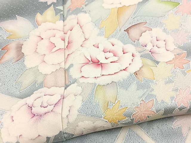 平和屋着物■訪問着　籬花文　正絹　逸品　BAAY5722yc
