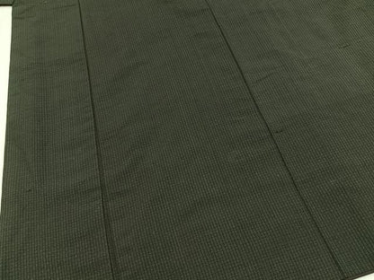平和屋着物■男性　紬　網代文　正絹　逸品　BAAY5723yc
