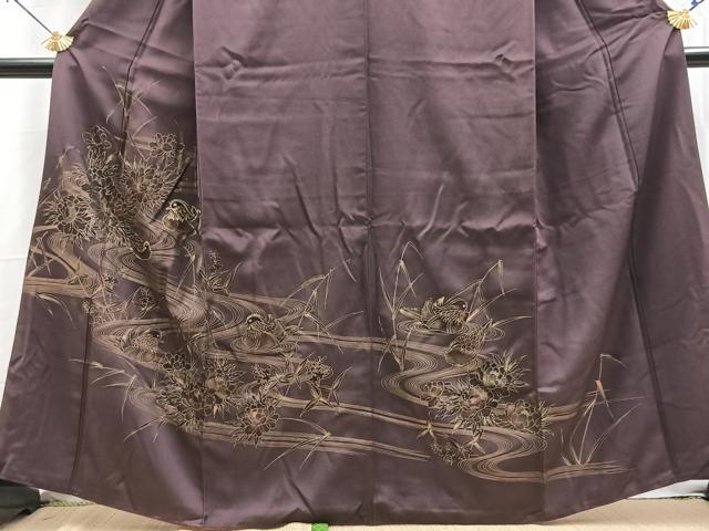 平和屋着物■訪問着　駒刺繍　鴛鴦花文　正絹　逸品　BAAY5725yc
